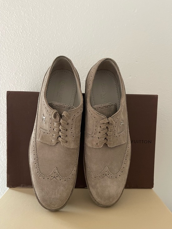 Louis Vuitton Suede Brogue Derby Shoes main image 8